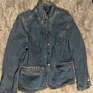 J. Jill Fitted Blue Denim Jacket